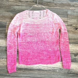 RD Style Pink White Gradient Knit Sweater Size S/P/P